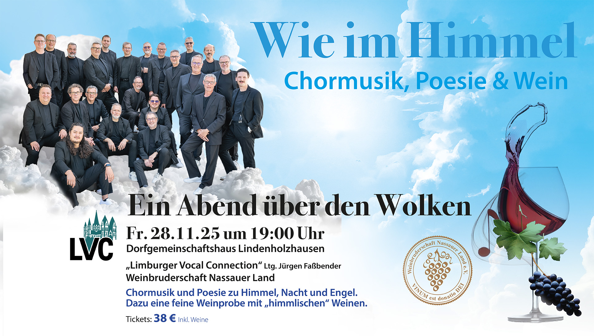 Wie im Himmel – Chormusik, Poesie & Wein
